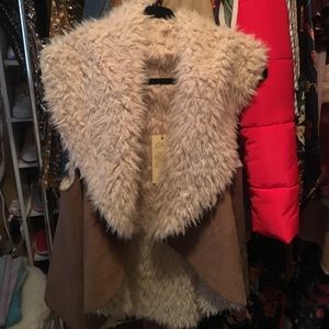 Fur/suede vest